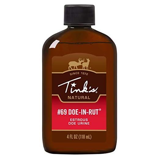Tink's 4 oz. #69 Doe-in-Rut Buck Lure & Scent Sponges Combo Pack | 100% Natural Deer Urine, Deer Hunting Accessories, Deer Attractant | Easy to Use Squirt Top, Key Hole Sponges