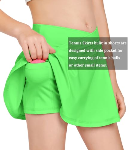 Image of Haloumoning Girls Tennis Skirt High Waisted Athletic Skorts