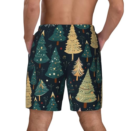 Christmas Tree Print Men Stylish Functionality Swim Trunks Breathable Beach Shorts Surfing Gym Fishing4