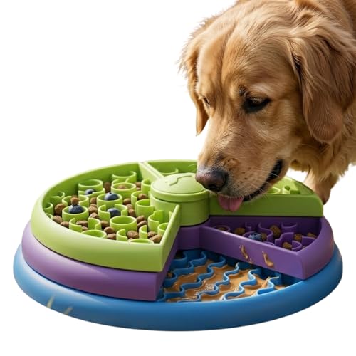 Vozonix Slow Feeder Dog Bowl – 3-Level Puzzle Feeder for Large, Medium & Small…