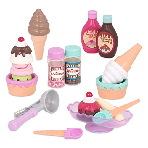Battat- Play Circle- Toy Food – Ice Cream Set – Kitchen Accessories For Kids- Pretend Play- Sweet Treats Ice Cream Parlour- 3 years +