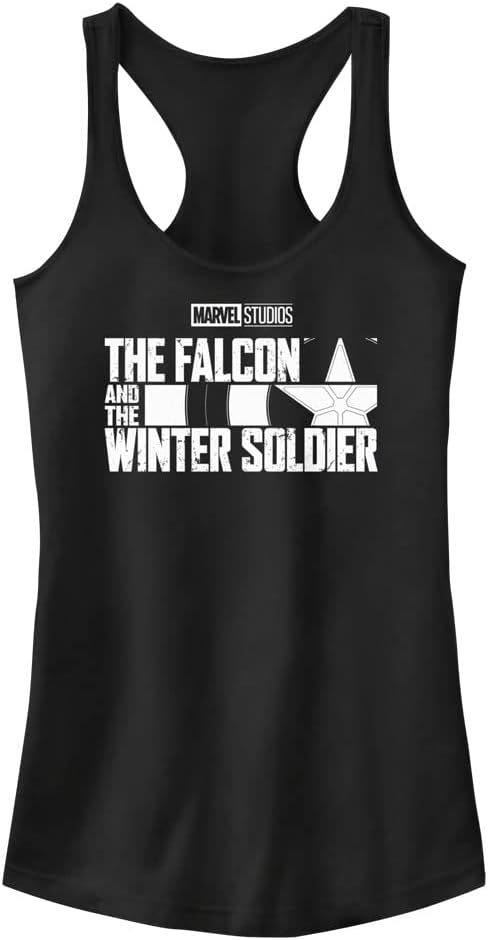 Marvel Girls the Falcon & the Winter Soldier Shield Logo V2 Juniors Racerback Tank