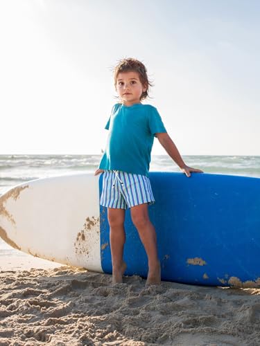 Image of SURF CUZ Boys Swim Trunks with Boxer Brief Liner Toddler Boy Stretch Swimsuit Shorts Quick Dry Swimming Trunks Bathing Suit