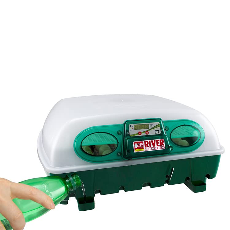 Incubadora digital semiautomática ET49 para huevos - River Systems - capacidad 49 huevos de tamaño mediano o 196 pequeños