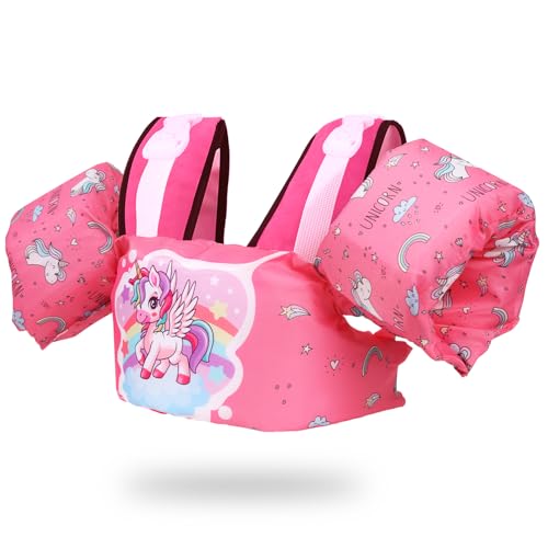 Toddler Swim Vest, Kids Floaties for 20-30-50-66 Pounds Boys & Girls, Pool Jumper Floats with Water Wings for 2-6Years Old Toddlers