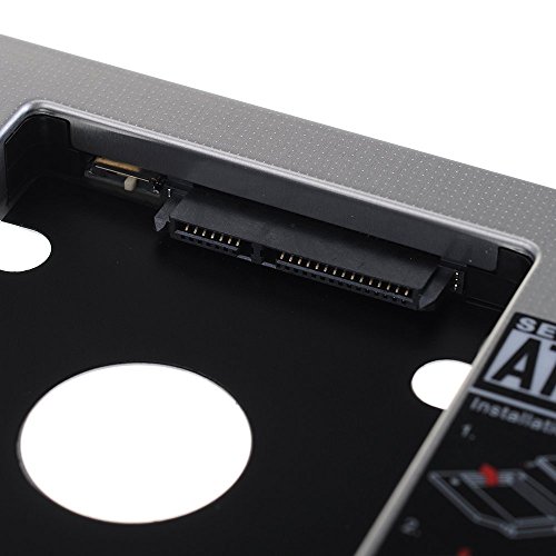 SDD Hard Drive Caddy Case,Universal 9.5mm SATA to SATA 2nd SSD HDD Hard Drive Caddy Adapter Tray Case for DELL HP Lenovo ThinkPad ACER Gateway ASUS Sony Samsung MSI Laptop