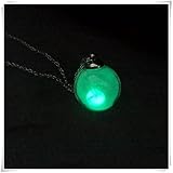  Verde luminoso arena diente collar
