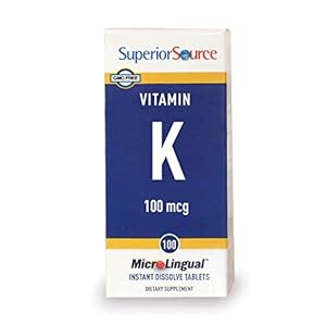 Superior Source Vitamin K1 Multivitamins, 100 mcg,Tablet, 100 Count