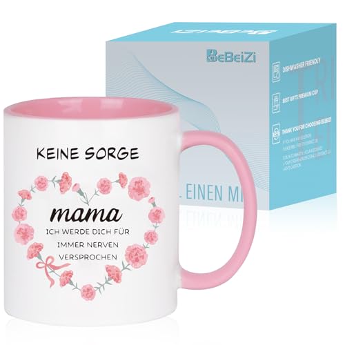Geschenke für Mama, Tassen für MOM “mit der Aussage: 'Ich werde dich für immer nerven'” – Geschenk, Geburtstagsgeschenk, Kaffeetasse to go, Erntedankfest, Weihnachten