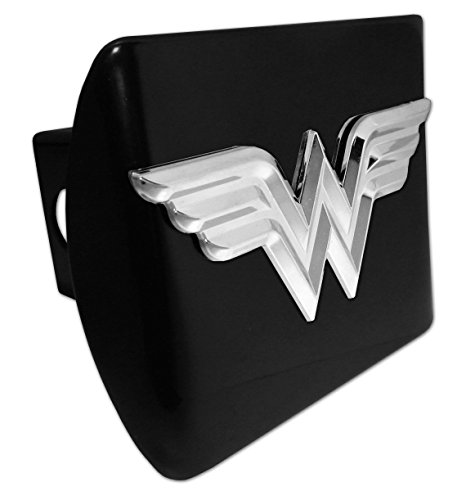 Elektroplate Officially Licensed Wonder Woman All Metal Black Hitch Cover for Trucks and SUVs | Fits Standard 2