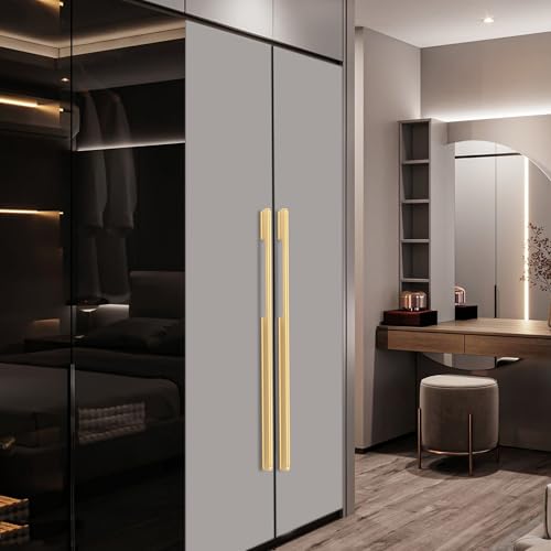 Image of HARMONUS ,Fancy Aluminium Kitchen Cabinet Handle /Pull Handle /Door Handle /Drawer Handle,PVD Gold Finish,Aluminium Alloy, 96 MM (4 Inch), 10 PCS HCPVDGOLDSAC-43-10-96MM