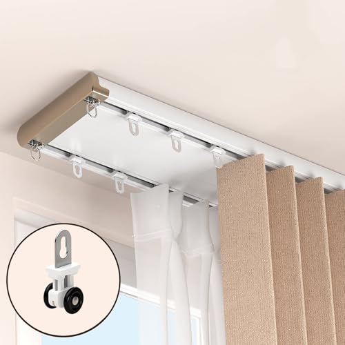 Rail de rideau double robuste coulissant silencieux pour plafond - 3