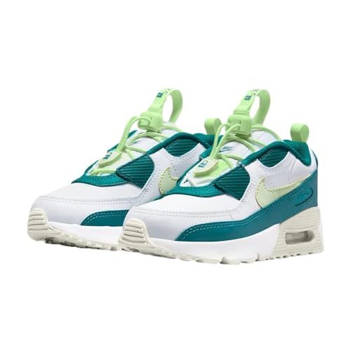 Nike Air Max 90 Toggle Little Kids' Shoes Size - 11.5 White/Barely Volt2