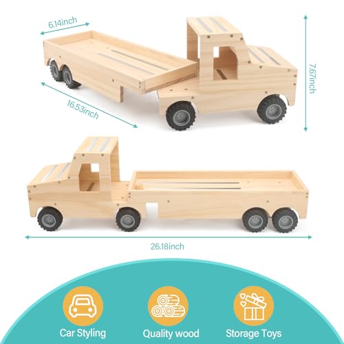 Image of Truck for Tonies Box 1 /2 Organizer Shelf Storage, Wooden Bus Magnetic Storage Holder for Toniebox Player Tonies Figures Characters for Children, Display Collection 20~30 Tonie Box Characters