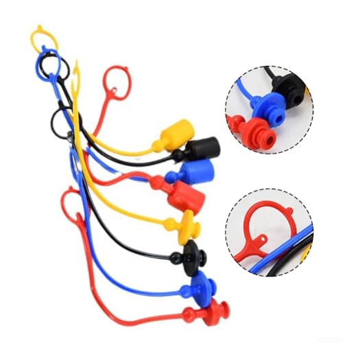 Image of 8Pcs Hydraulic & s Set For ISO7241-A (ISO-A) Series, For PARKER6600 / AEROQUIP5600 / For HANSEN HA15000, 1 /4'', 3 /8'', 1 /2'' Male Cap And Female Cover (3 /8INCH)