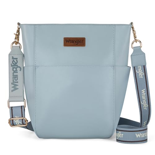 Image of Wrangler Large Crossbody Bag for Women Vegan Leather Cross Body Purse with Guitar Strap
