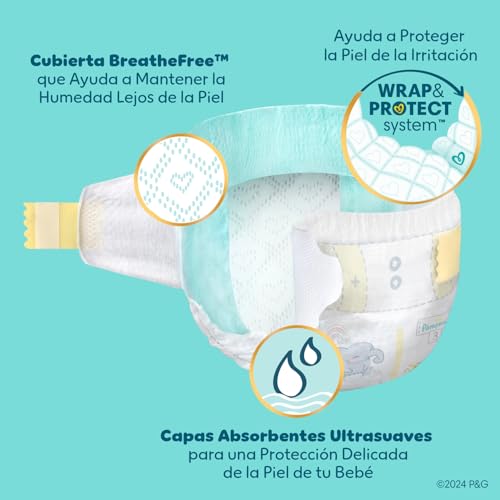 Image of Pampers Swaddlers Diapers, Size 6 (23-44 lbs), 16 Count, Absorbent, Keeps Baby Dry and Comfortable, Skin Safe Disposable Baby Diaper (Packaging May Vary)