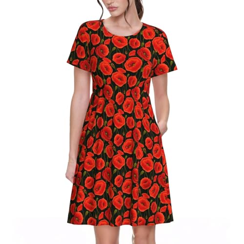 Robe d'été fluide et légère à manches courtes contre la chaleur