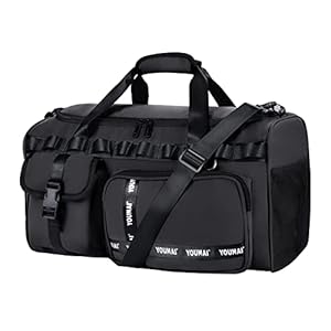 Waterproof Duffle Bag Travel, 40L Large Duffel Bag for Men Women, Dry Wet Separation Zipper Closer 2 in 1 Backpack Should Carry Gym Bag for Mountain Camping Climbing Airline Hiking
