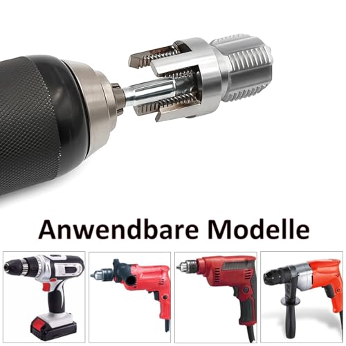 Saipor 3-tlg. PVC Gewindeschneider Set 1/2\, 3/4\ & 1\ NPT, Integriertes Werkzeug für Innen- & Außengewinde, Bohrmaschinen-kompatibler Rohrgewindeschneider mit Doppelfunktion