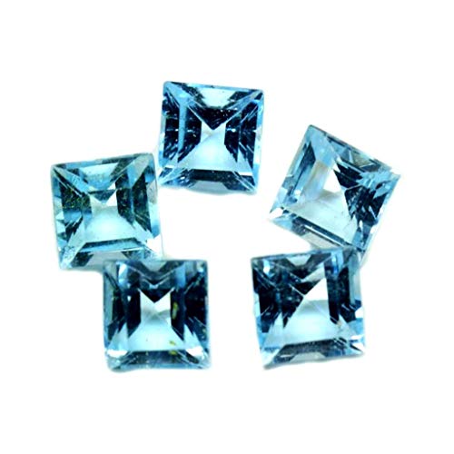 Topazes bleues en lot de 5 pierres naturelles pour offrir un cadeau unique
