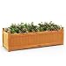 HAPPYGRILL Raised Garden Bed Elevated Planter Box with Drainage Gaps, Outdoor Wood Planter Container for Vegetables Flowers & Herbs, Easy Setup