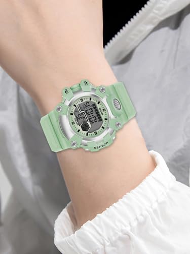 Image of Shocknshop Digital Rubber Strap Sports Multi Functional Black Watch for Mens Boys -WCH158