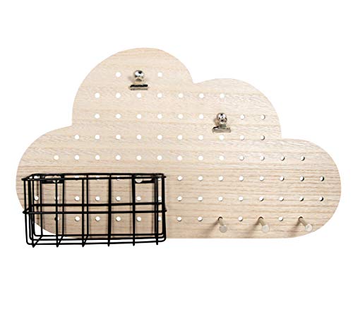 Rayher 63061000 Pin & Peg Complete Cloud 40 x 10 x 23.5 cm with Hanger Box 1 Set, Natural, Normal