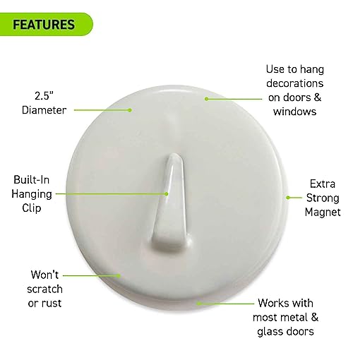 F-901 Magnetic Plastic Wreath Hanger - 2-1/2" Diameter - Holds up to 8 lbs.