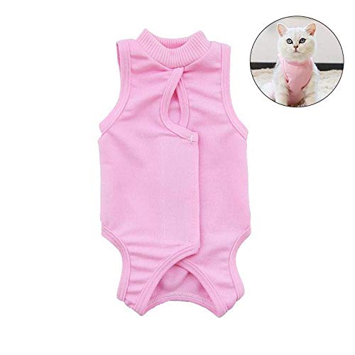 Womdee Traje de recuperación de Gato, Pet Profesional recuperación Traje Camisa para Perro Cat heridas Abdominales Envoltura Corporal o Enfermedades de la Piel prevenir lamer después de la cirugía