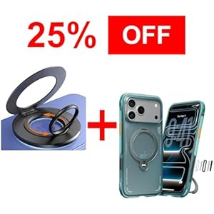 TORRAS Magnetic Stand Case & Magnetic Phone Grip Ring Holder Kickstand