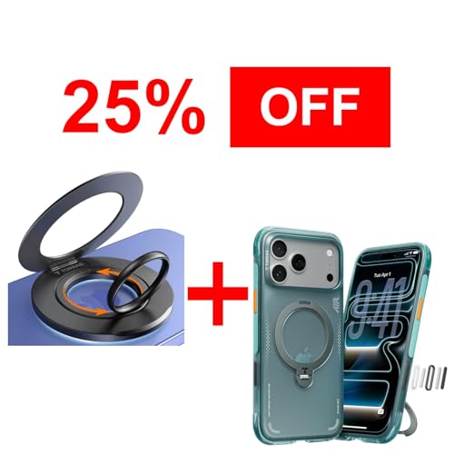 TORRAS Magnetic Stand Case & Magnetic Phone Grip Ring Holder Kickstand