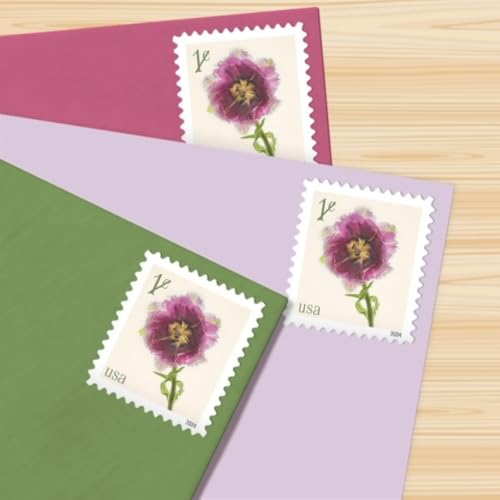 Fringed Tulip 2024 1-Cent (Sheet of 20) Denominated Mail-Use Additional Postage Stamps