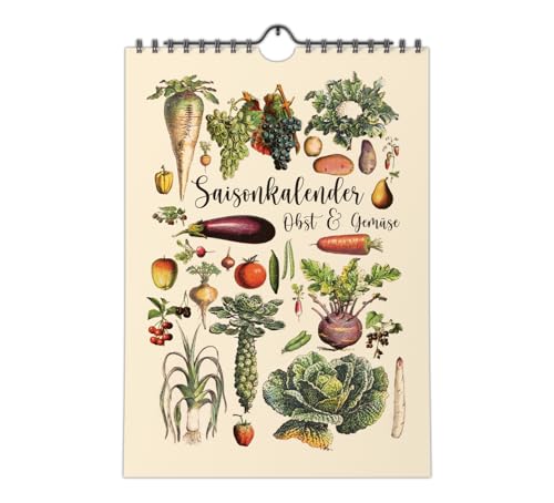 Saisonkalender für Obst und Gemüse A4 | Kalender nachhaltig Einkaufen