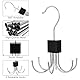 YUXIANLB 2 Stück Gürtel Aufbewahrung, Gürtel Organizer, 360 Grad Drehbarer Metall Gürtelbügel Gürtelhalter Organizer Kleiderschrank Kleiderbügel Platzsparend, für Socken, Handschuhe, 6 Haken