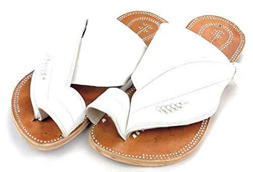Men's White Leather Handmade Sandals ~ SandCruisers ~ Traditional Arabian Sandals