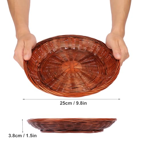 Juego de 6 portaplatos de bambú trenzado 10 pulgadas miniatura 2