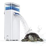SILICAR Turtle Tank Filter,Aquarium Waterfall Filter Low Level Water Clean Pump for Small Fish Tank Amphibian Frog Crab Habit, 4W (L)