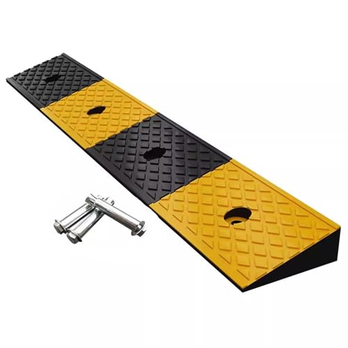 Rampa de Bordillo Resistente Antideslizante de Goma para Autos, Montacargas, Camiones y Motocicletas (Tamaño: 100x15x3 cm)