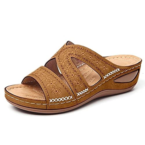 Chaussures cuir casual slides femmes légères antidérapantes été