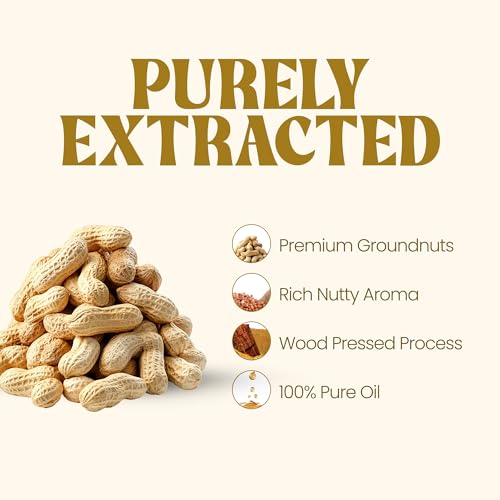 Image of Nuclear Farm Groundnut Oil, 100% Organic, Wood Pressed, 1 litre