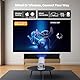 [Android11.0] Mini Beamer 4K mit WiFi6 und Bluetooth5.0, Tragbarer Beamer klein mit 220°-Dreh,Automatischer Trapezkorrektur, intelligenter Heimkino Projektor für iPhone/PC/Mac/Switch