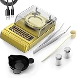 MAXUS Gold Milligram Scale 100g x 0.001g, Digital Mg/Powder Scale for Jewelry, Reloading Labs, Includes 20g Calibration Weight, High-Accuracy Portable Weighing Tool