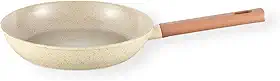 Oikos - Frigideira Antiaderente Cerâmico 24cm para Fogão por Indução, a Gás, Elétrico e Vitrocerâmico Cor Bege Mou Pitaya