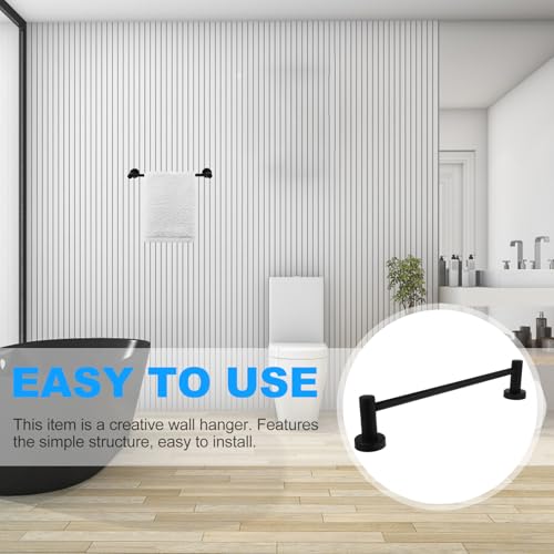 Barre de serviettes simple en acier inoxydable 304 noir mat