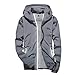 Flannel Jackets For Men, Men'S Rain Jacket Windbreaker Lightweight Shell Raincoat With Hood Golf Hiking Travel. Men’S Jacket Fashion Mens Packable Waterproof Jacket Coats (6XL, Gray)