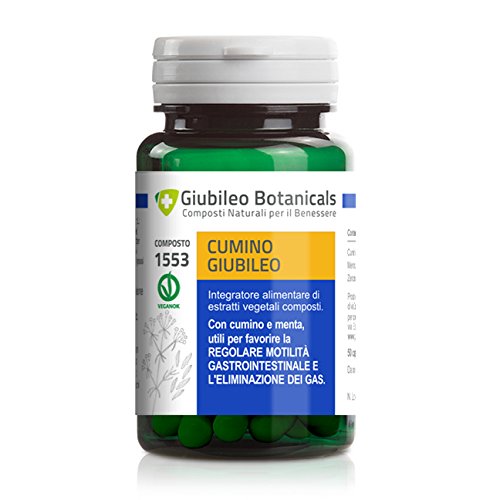 Integratore 100% naturale con CUMINO E MENTA - favorisce la regolare eliminazione dei gas. - 50 capsule