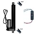 WindyNation 6 Inch 6" Stroke Linear Actuator 12 Volt 12V 225 Pounds lbs + Up Down DPDT Switch + Mounting Brackets (6" Actuator, Momentary Switch)