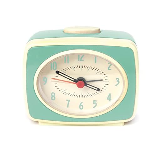 Kikkerland AC14-MN Classic Alarm Clock, Mint