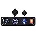 Produktbild Rupse Zigarettenanzünder, Auto Adapter Steckdose Ladegerät mit Dual USB-Buchse Verteiler LED Voltmeter für Auto KFZ LKW Motorrad (Schwarz)